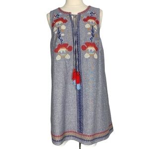 THML Embroidered Shift Dress